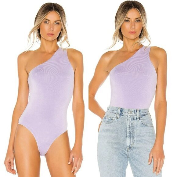 Superdown Devonne One Shoulder Bodysuit - Lavender